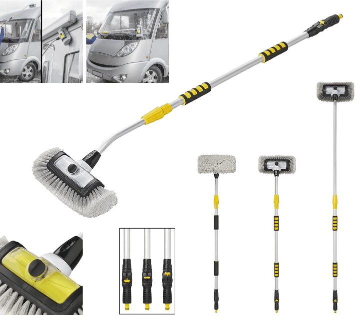 Teleskopwaschb�rste mit Shampoobeh�lter