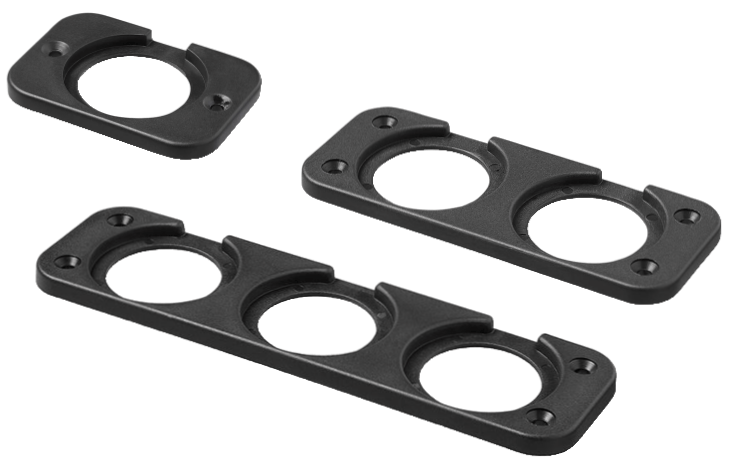 Einbau-Rahmen f�r 12 Volt Steckdosen, USB Steckdosen, Volt und Ampere Metern