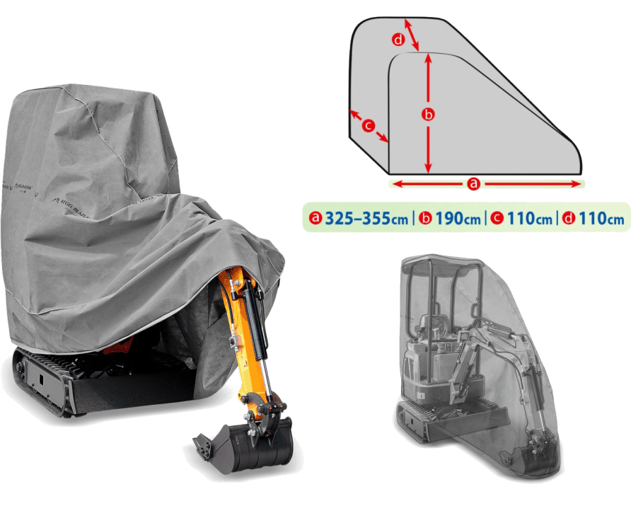 Mobile Garage Vollgaragen f�r Minibagger